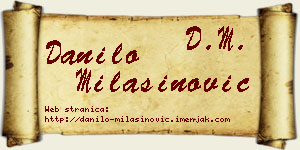 Danilo Milašinović vizit kartica
